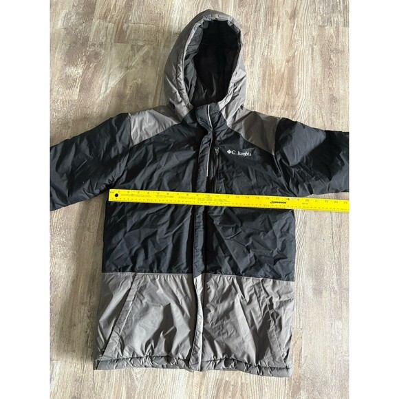 Columbia Lightning Lift Insulated Hood Zip Jacket SB5022 Black Gray Boy Medium - Picture 6 of 6